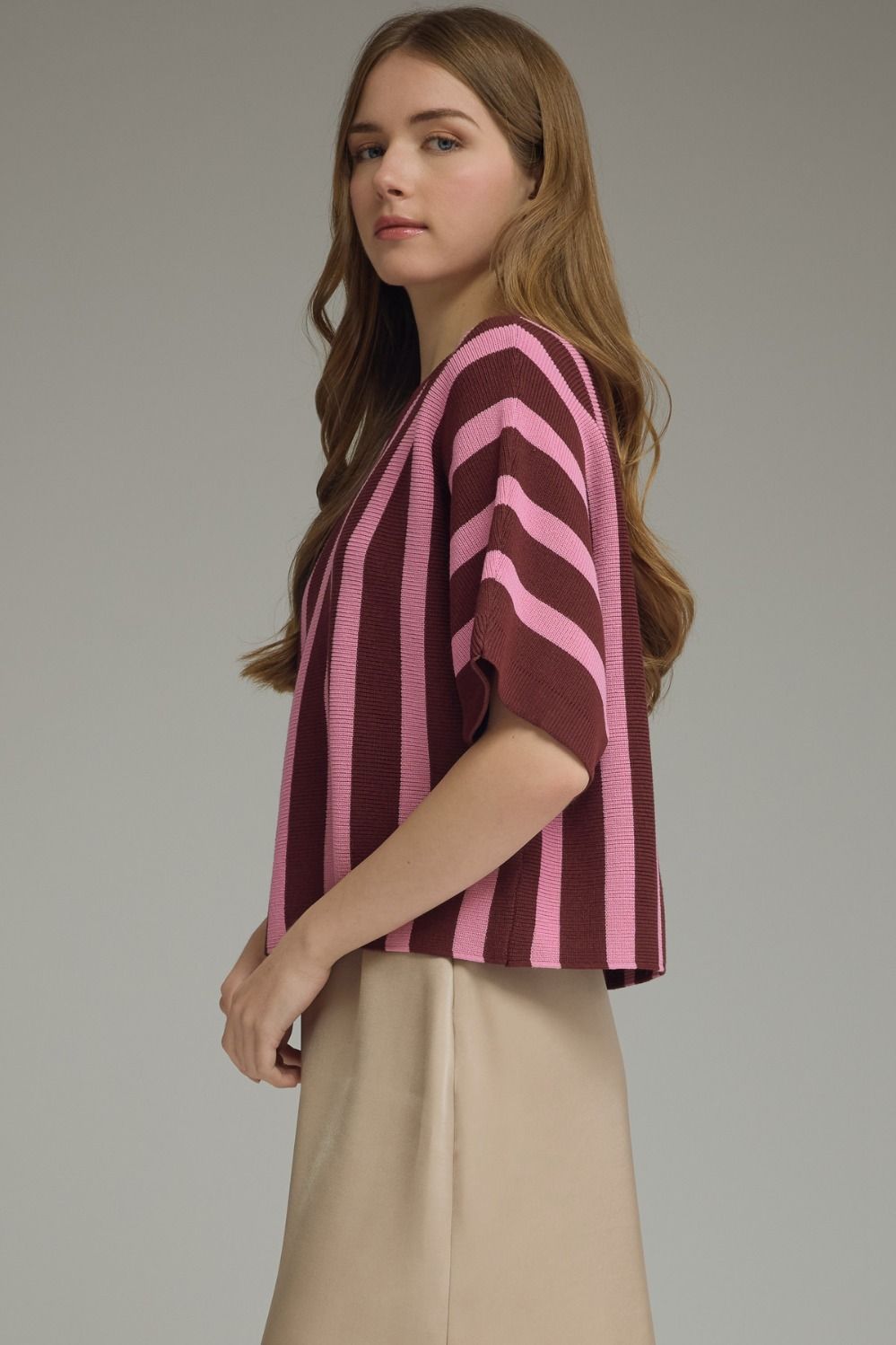 Striped Oversized Knit Sweater